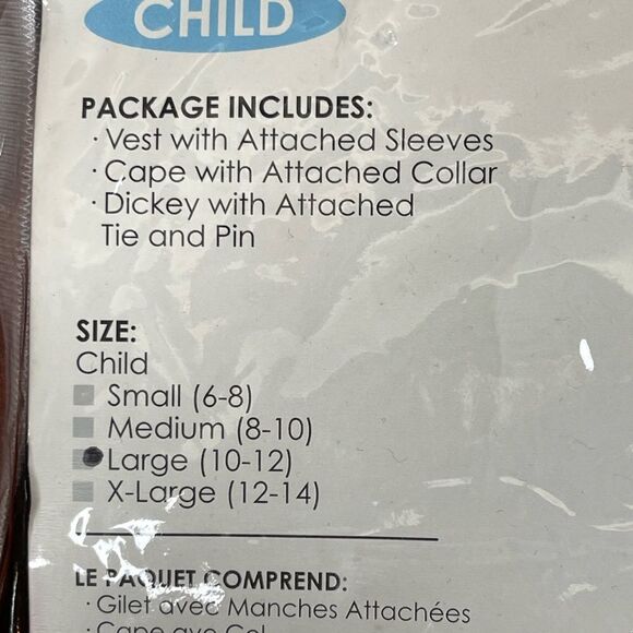 Children's Prince Of Darkness Halloween Costume Size 10-12 Vampire Cape New - Picture 4 of 4